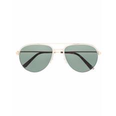 Cartier Eyewear - Santos de Cartier pilotsolglasögon - unisex - metall - 59 - Guldfärgad