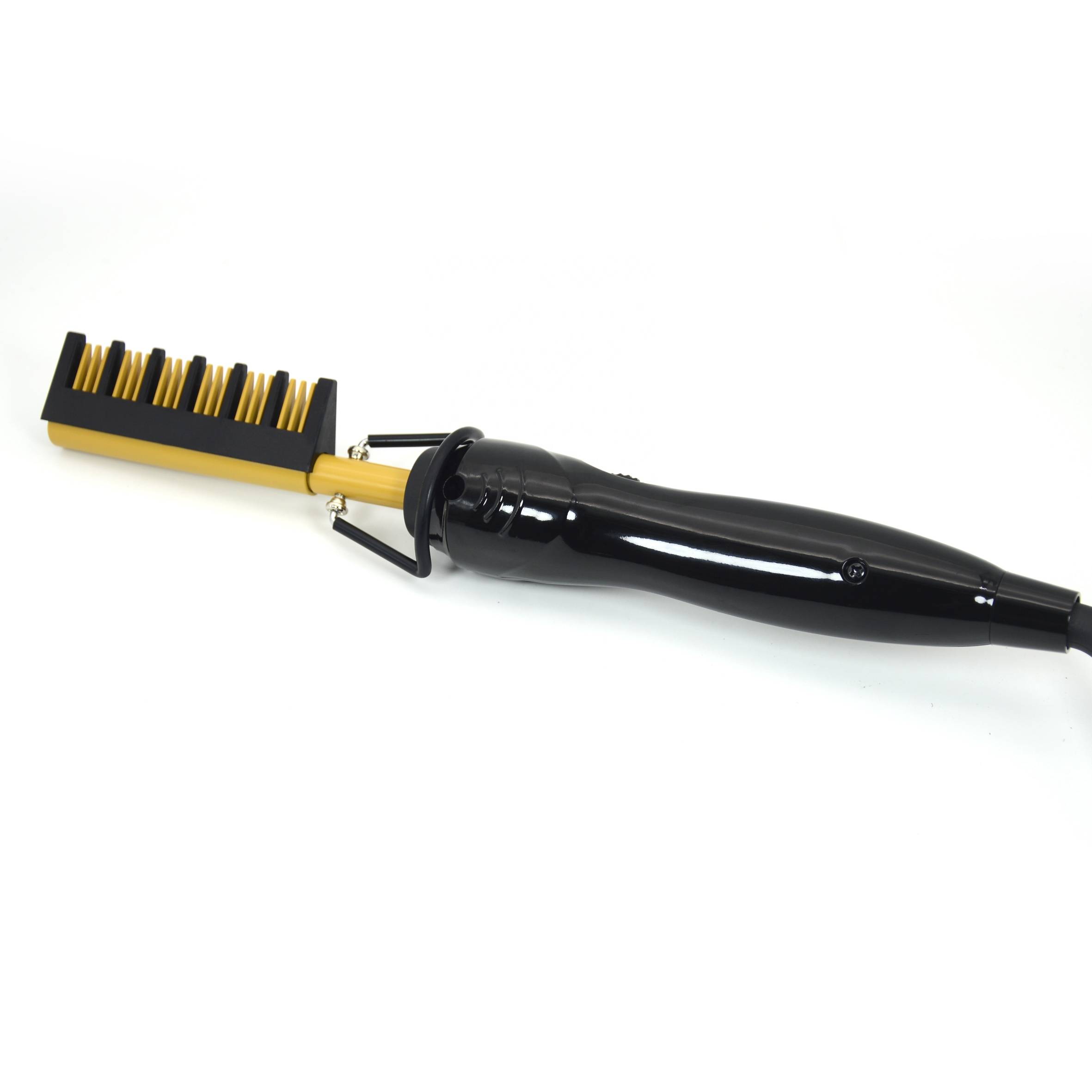 Copper 500 Degrees Flat Iron Private Label Fast Curling Comb Hair Straightener Brush Electric Hot Comb