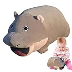 Realistic Hippo Plush, Plush Hippo Stuffed Doll, Soft Hippo Stuffed Animal, Unique Plushie Toy Model, Cute Hippo Toy Boys and Girls, Large Plush Hippo Perfect for Kids and Collectors