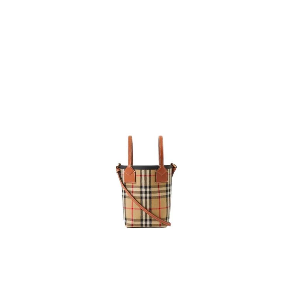 Burberry - Vintage Mini Tote London Beige Väskor - Dam - ONE Size - Bomull
