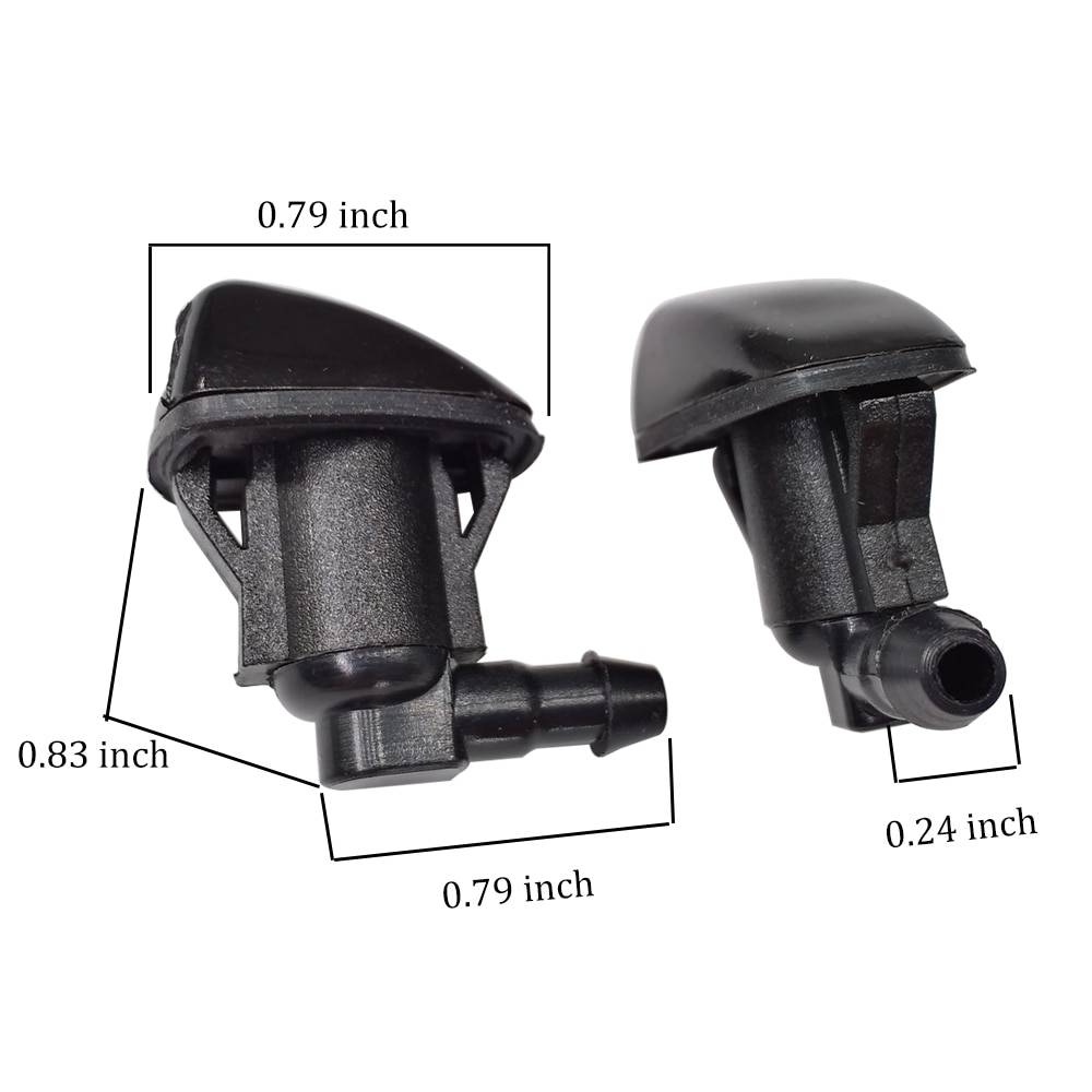2 st/set auto bil vindrutetorkare vindrutetorkare vattenspolarmunstycke för toyota sienna xl20 corolla e121 camry xv30