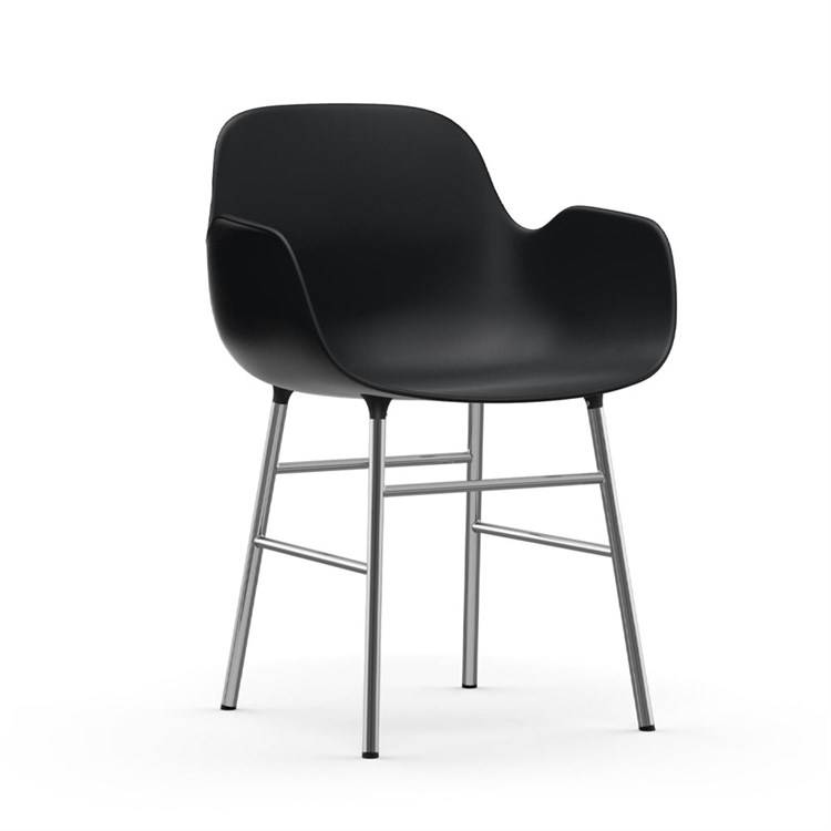 Normann Copenhagen Form Matbord stol m/armstöd Black Chrome
