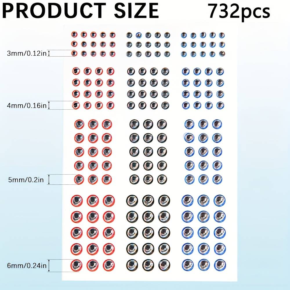 732pcs For Lures Making - Fishing Lure Eye For Fly Tying Materials Tool Crafts