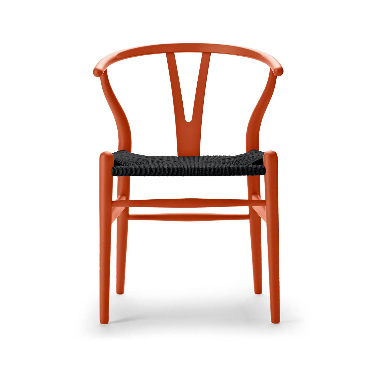 CH24 Y-stol CHS Soft Colors af Hans J. Wegner Orange Red Sort papirgarn.
