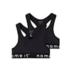 Namn IT flicka bustier (2-pack), Svart/förpackning: w/svart, 158/164 cm
