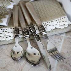 Chic Antique Cutlery with Silver Decor Antique Champagne 16 parts