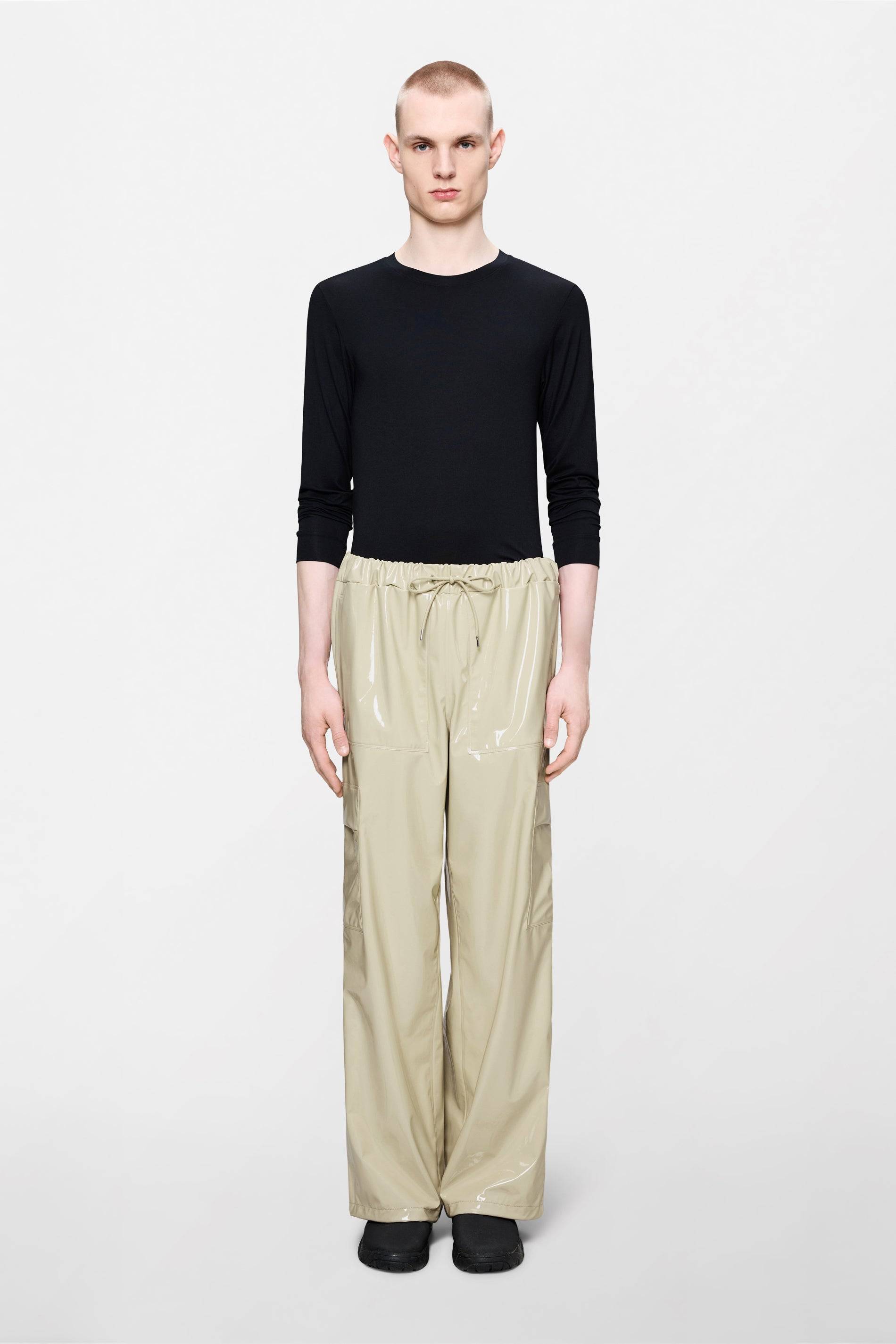 Rains Cargo Rain Pants Wide | Beige | S | Man