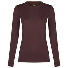 Icebreaker Women's 200 Oasis L/S Crewe Merino undertøj Damer størrelse XS farve brun