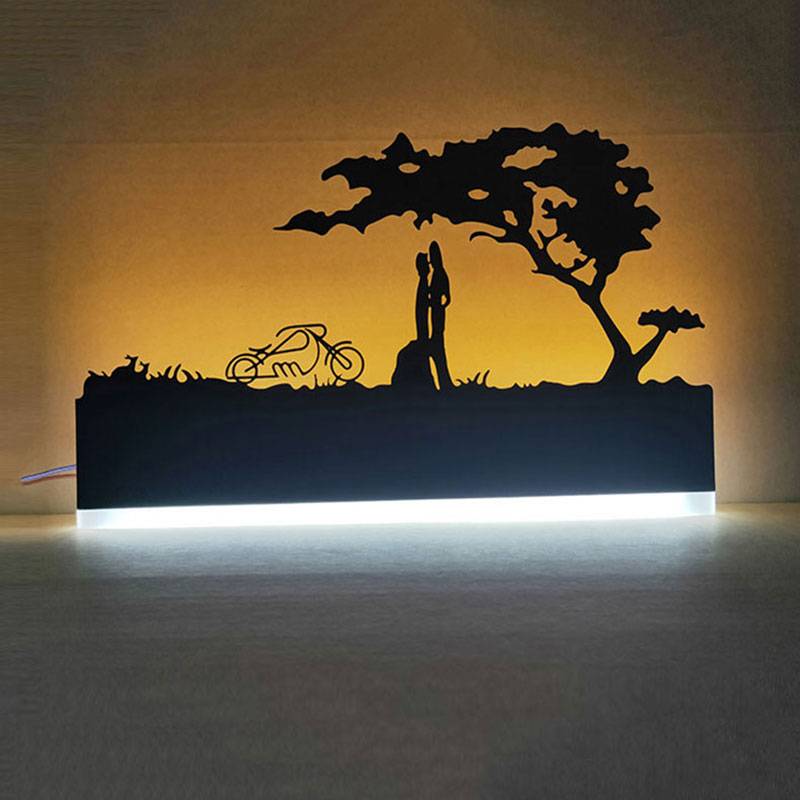 WorldGlow™ Vägglampa – Stilig Belysning för Hemmet - Motortur / Varm + Kall Vit