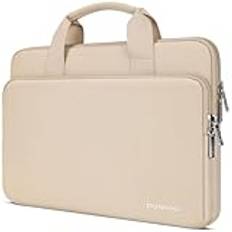 DOMISO 17 tum vattentät laptopväska fodral bärbar dator fodral skyddsfodral för 17,3 tum HP Envy 17/Alienware 17/Dell/ideapad/ROG Strix GL702VS/MSI GS73VR Stealth Pro, beige