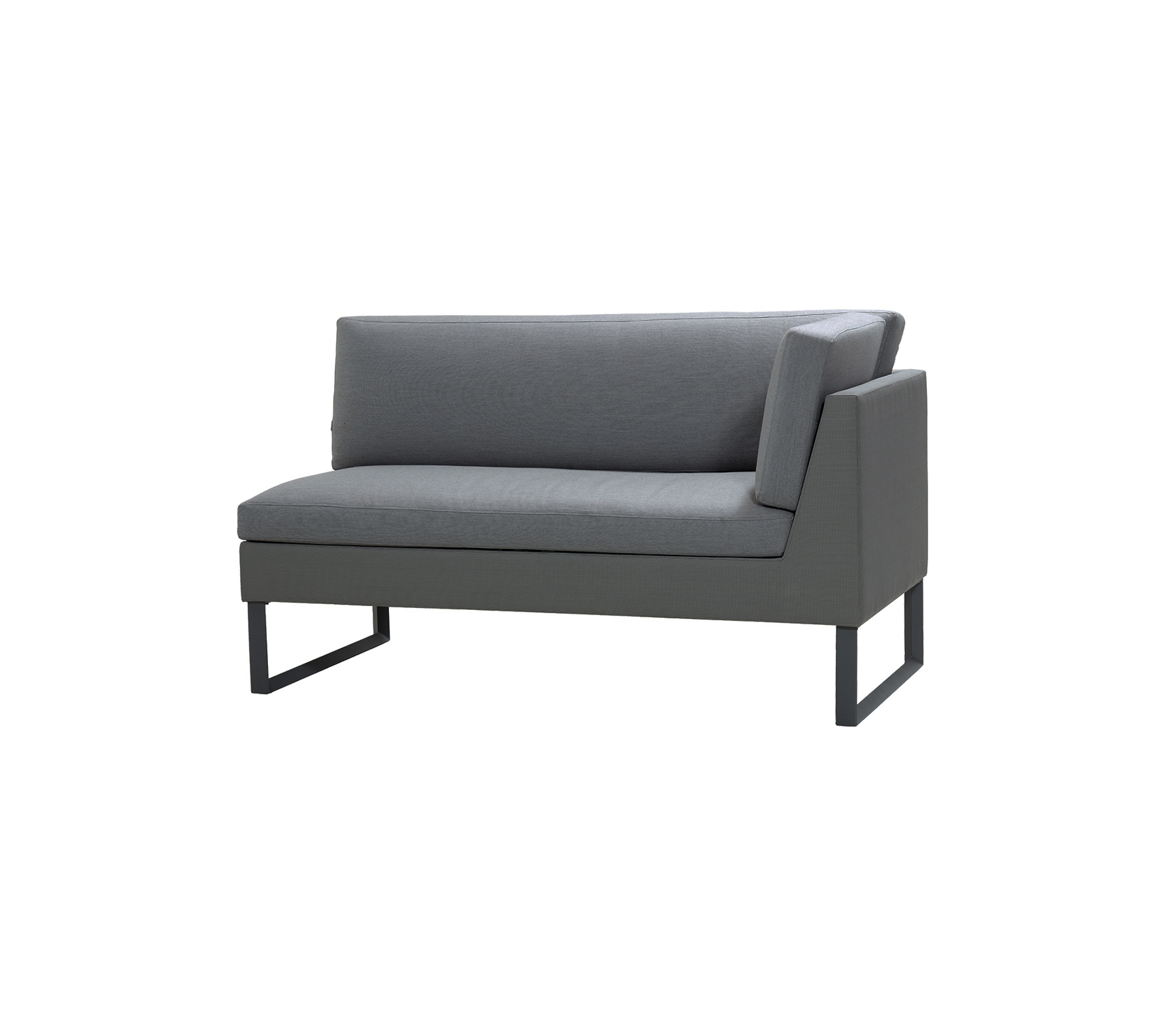 Flex 2-pers. sofa, venstre modul - Grey, Tex incl. grey, Natté w/QuickDry & Airflow