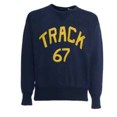 Polo Ralph Lauren, Sweathshirts & Hoodies, Herre, Blå, M, Uld, Vintage-fit Sweatshirt Track 67 Graphic
