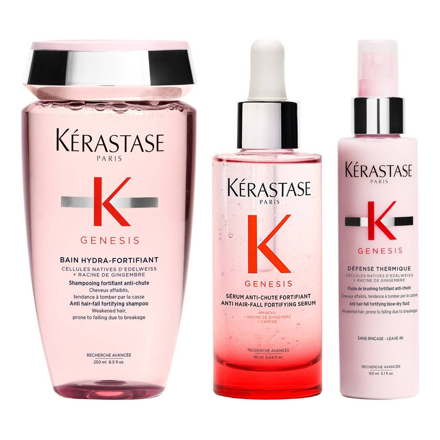 Kérastase Genesis Trio Shampoo 250 ml + Leave-In 150 ml + Serum 90 ml - 490 ml
