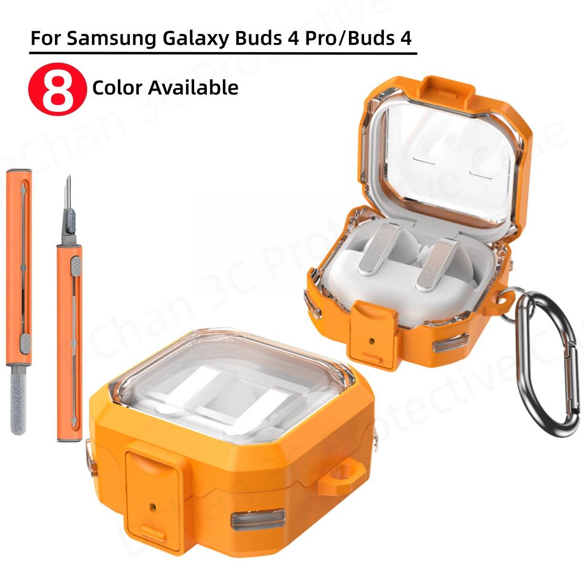 For Samsung Buds 4 Pro/Buds 4 Case Safty Lock TPU PC Two-Piece Design Case For Samsung Galaxy Buds4 Pro Buzz4 Pro Earphone Funda