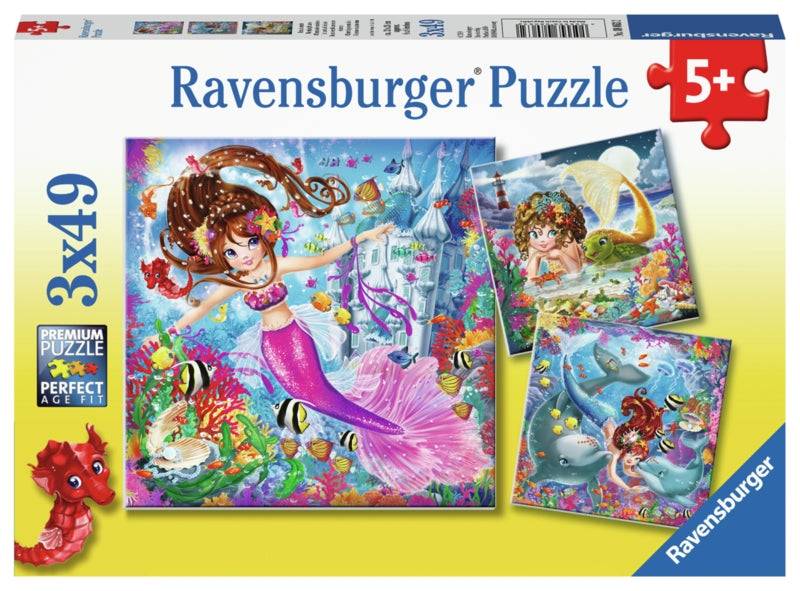 Ravensburger pussel - Charming Mermaids 3x49 bitar Default Title