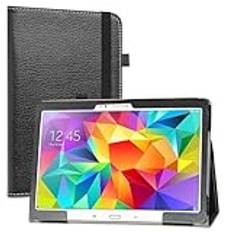 LiuShan för Samsung Galaxy Tab S 10,5 fodral,PU-läder smalt vikbart stativskydd för Samsung Tab S 10,5 tum SM-T800 SM-T805 Android-surfplatta, svart