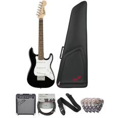 Fender Squier Mini Strat V2 IL Black Deluxe SET Black Elektrisk guitar