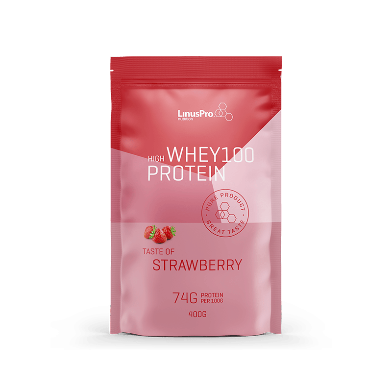 LinusPro Whey 100 - Strawberry (400g) - Proteinpulver