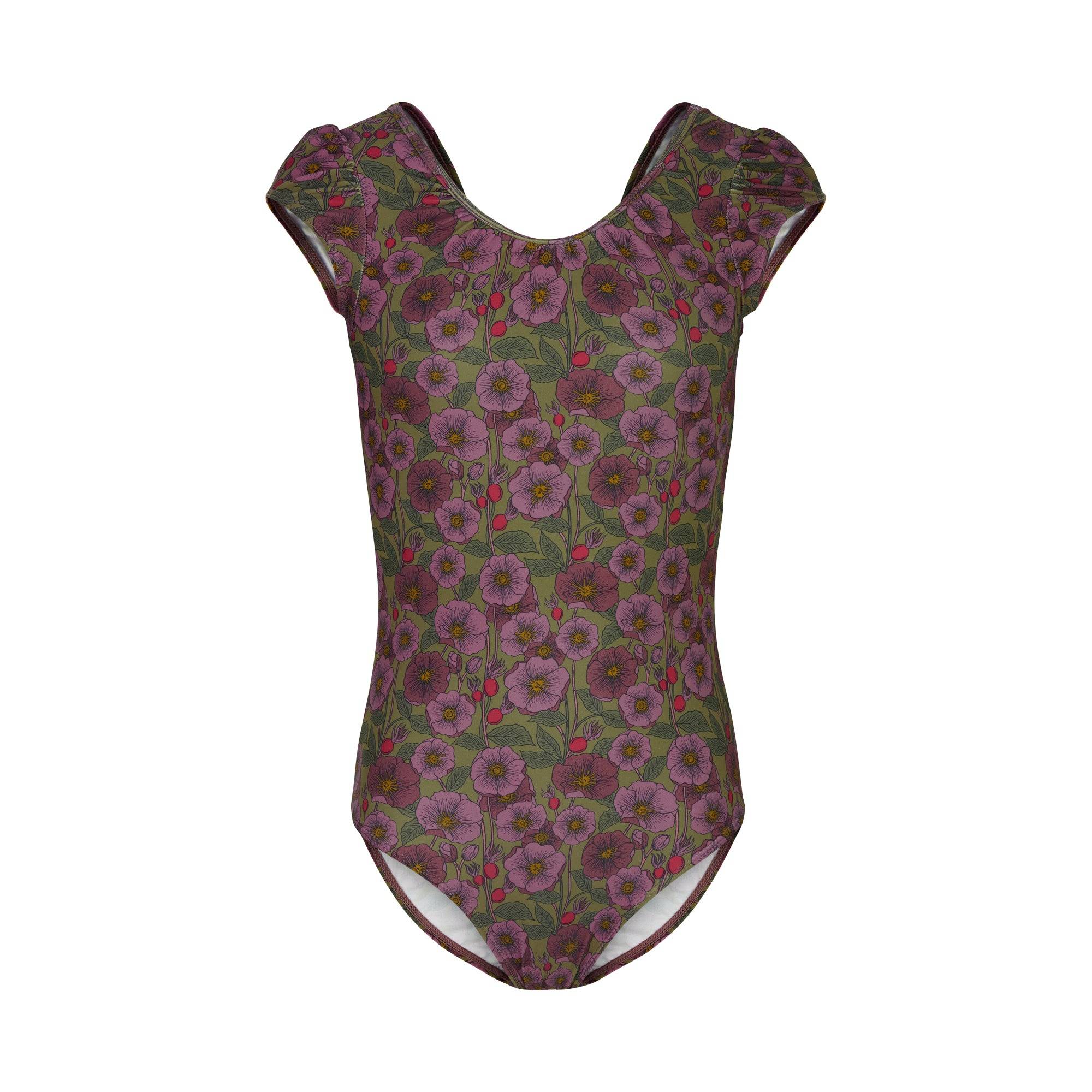 Astrid Badedragt UV50+ - Eucalyptus Rosehip Flower AOP - 5Y/110cm