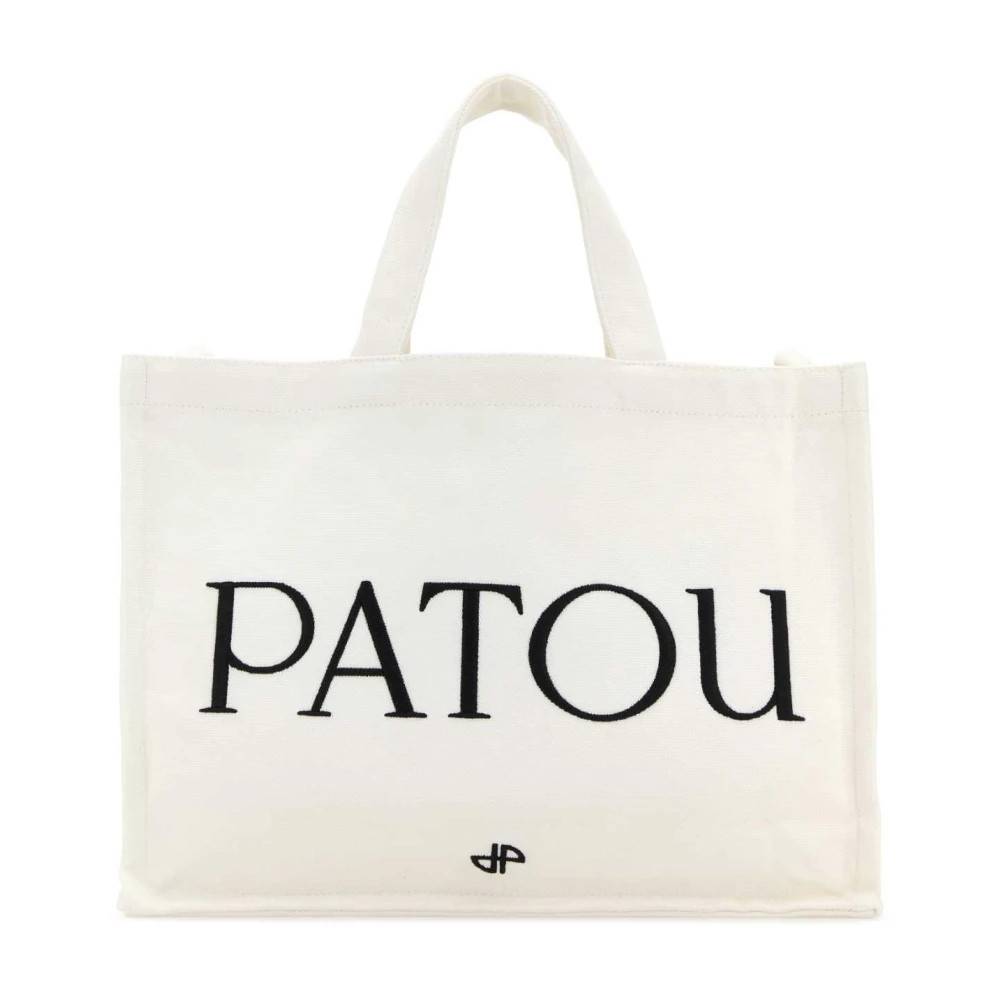 Patou Medium Logo Tote - Tasker - Dame - Hvid - ONE SIZE - Bomuld