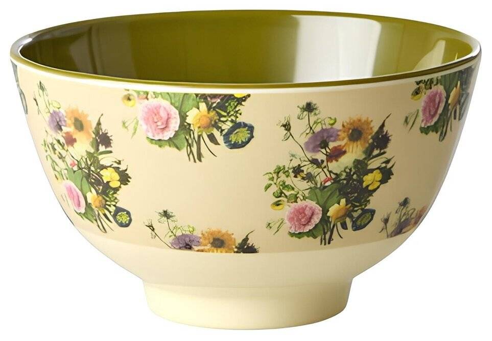Liten Skål Retro Bouquet Print Rice