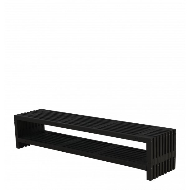 Plus Rustik Trallebænk Design m/hylde 218x49x45 cm