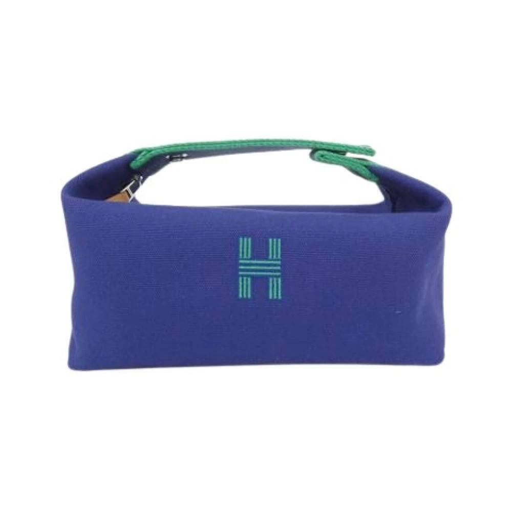 Hermès Vintage Pre-owned canvas håndtasker - Vintage - Dame - Blå - ONE SIZE -