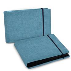 2-Pack Mini Fotoalbum, Litet Fotobok Med Ficka för 200 10x15 Foton, Album Med Linne Omslag för Semester, Födelsedag
