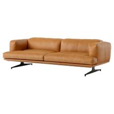 &Tradition Inland 3-Seater Sofa AV23 Noble Leather Cognac & Warm Black