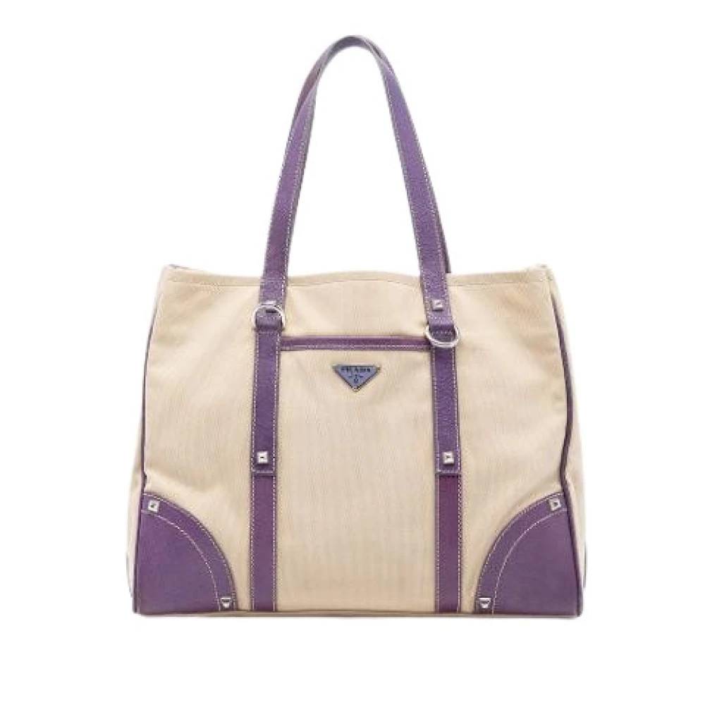 Prada Vintage Pre-owned Vintage Tote Bag - Vintage - Dame - Flerfarvet - ONE SIZE - Uld