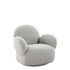 House Nordic Henny - Lounge Chair With Swivel Function, Bouclé, Light Grey Grå
