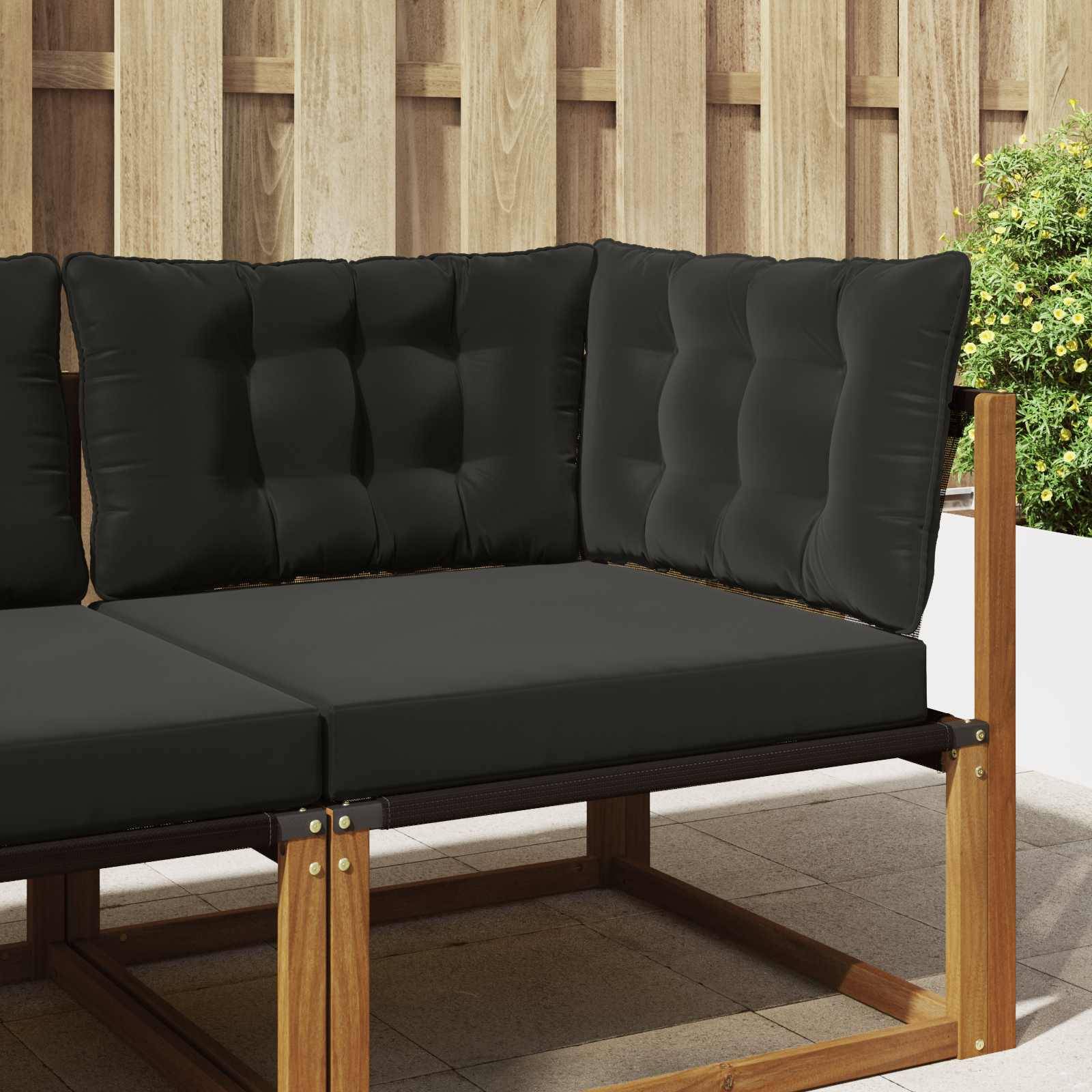 vidaXL Utomhus Soffa Kudde Polyester Svart 80 x 43 x 10 cm