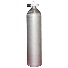 Dykkerflaske Aluminium 11,1 Liter 207 bar 80cf Sølv (Dirty Beast) med Expandable Ventil sølv