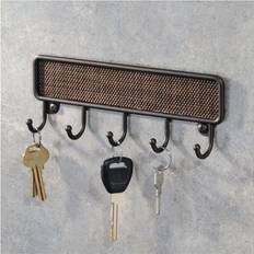 Kroklist med 5 krokar, TWILLO BRONZE, 20,5 x 3 x H 7 cm, Brun