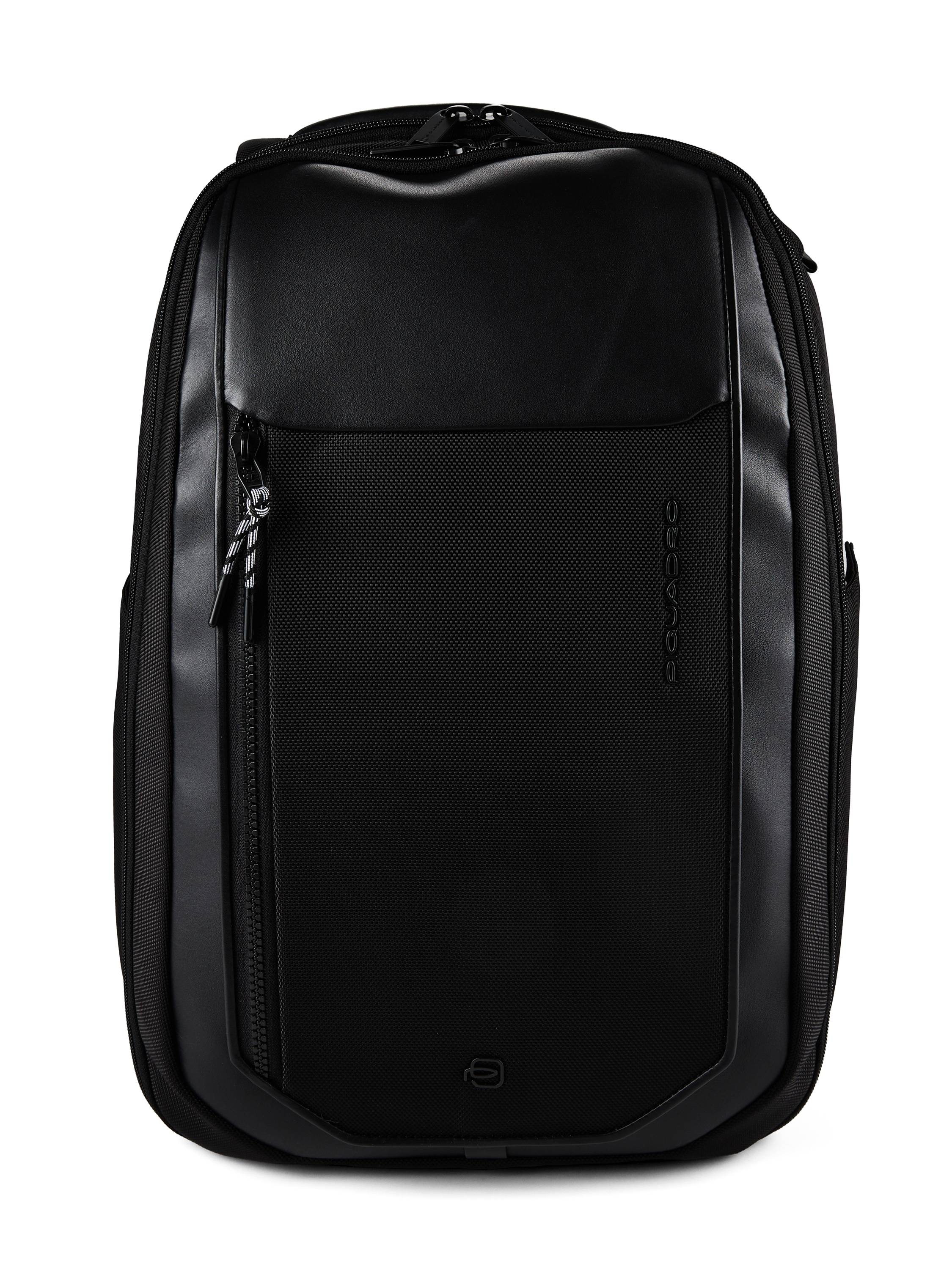 Piquadro Lyss Forretningsrygsæk Læder 43 cm Laptoprum  Sort
