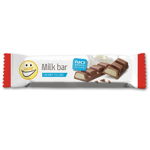Easis Mælkechokoladebar med cremet mælkefyld uden tilsat sukker