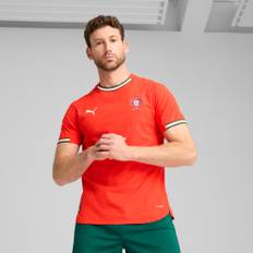 Men's Puma Portugal 2025 Home Authentic Jersey, Red, Size M, Clothing - Sugared Almond - M