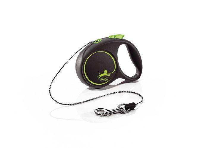 Retractable Leash - Flexi - FU02C3-251-S-CG - 3m - Black/Green - For small animals up to 8kg
