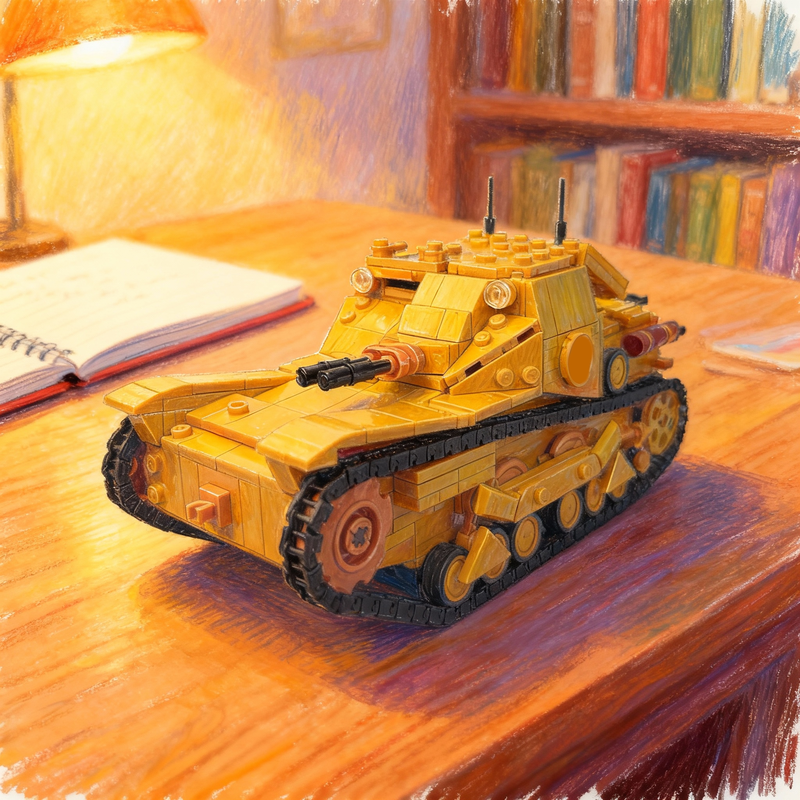 941pcs MOC Italian CV Tankette 1 Scale Creator Model Building Blocks Construction Christmas Gift Toys Assemble DIY Creative Idea