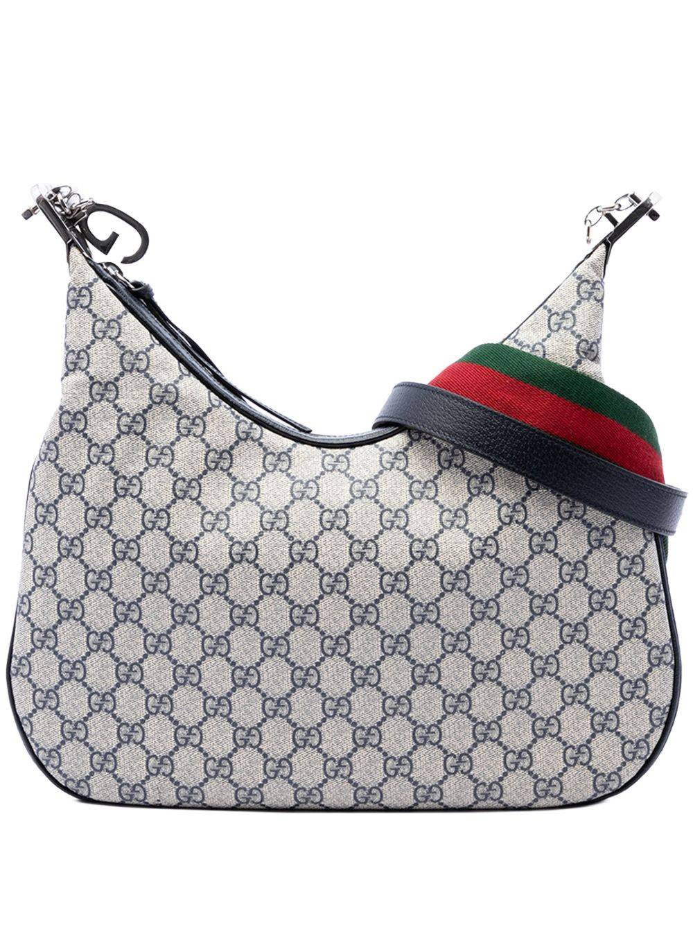 Gucci Pre-Owned - 2016-2026 Large GG Supreme Web Attache crossbody bag - dam - Tyg - one size - Neutral