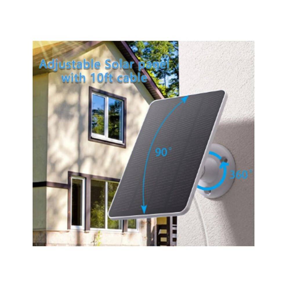 Solpanel Typ-C Utomhus Högeffektssolceller Laddare Solpaneler för Säkerhetskamera/Litet Ljussystem