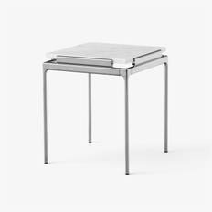 Andtradition Sett LN11-LN13 Sofa- & Sidebord Dark chrome frame  w. Bianco Carrara  marble top LN11 Sidobord
