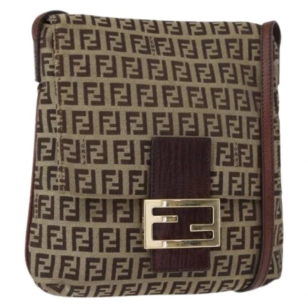 Fendi Vintage Pre-owned Canvas Cross Body Taske - Vintage - Dame - Brun - ONE SIZE -