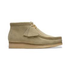 Clarkstil mænd. 26155520 Wallabee beige ankelstøvler i læder (40), 1-3 cm, Ruskind, Blonder, Casual