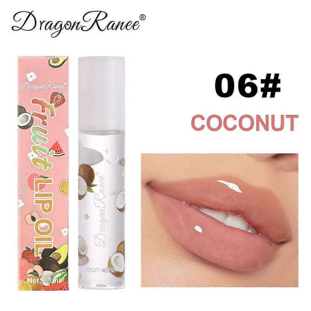 (Coconut) Transparent Colorless Lip Oil Fruit Lip Oil Moisturizing Moisturizing Ball Autumn And Winter Lip Balm