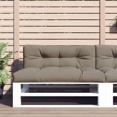 Pallehynde 120x40x12 cm stof gråbrun