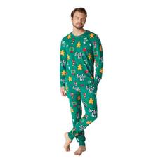 Hohoho Grøn Julepyjamas Herre - 3XL