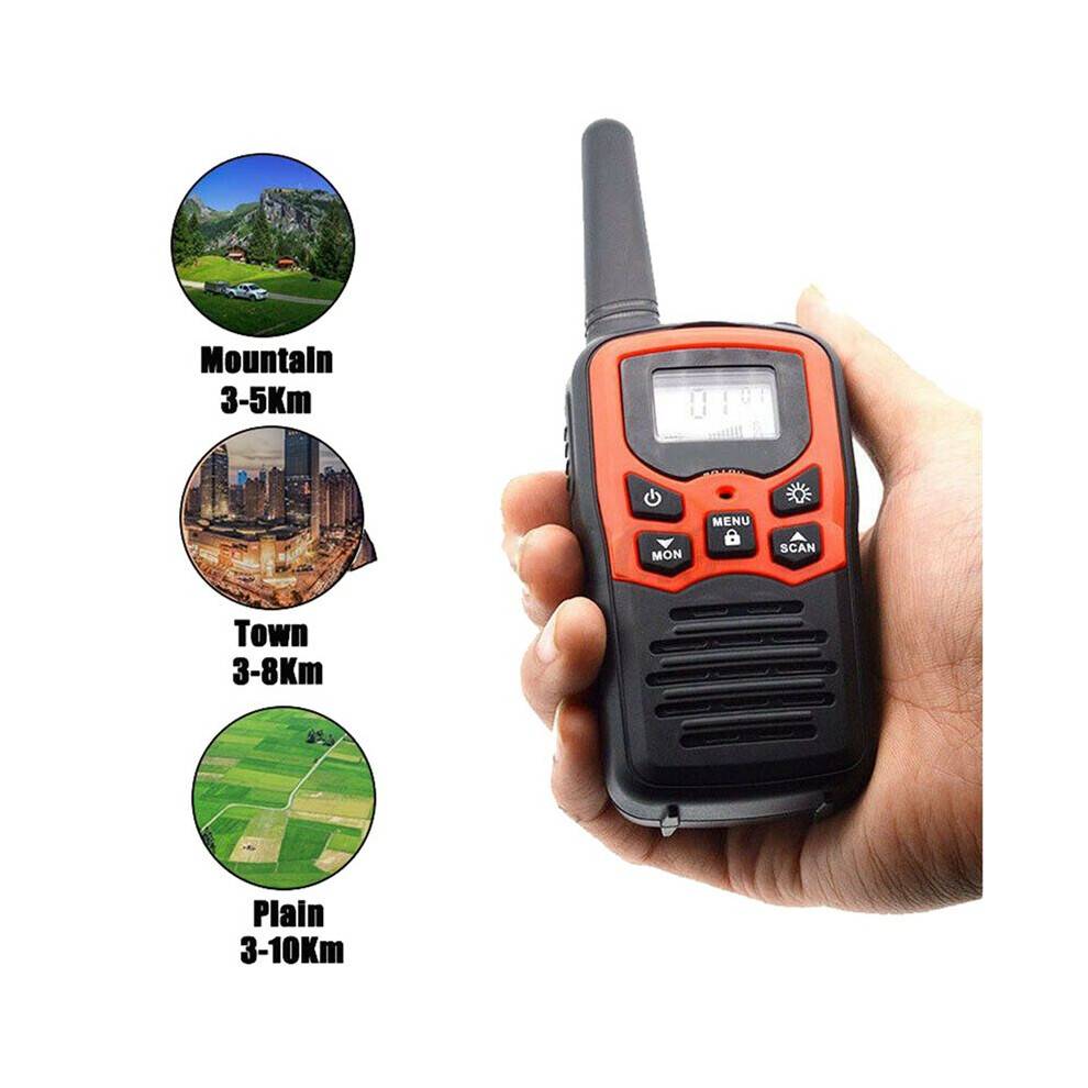 6Pcs Handheld Walkie Talkie Radio 22 Channels Set 10 Uhf 400-470 Mhz Dual Band Long Range Communication Transceiver