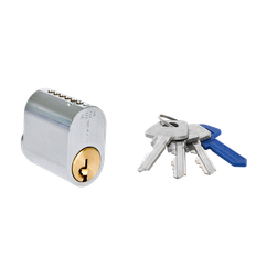 Oval enkelcylinder ASSA d12 1201 - Krom