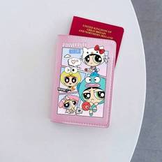 Lätt kompakt tecknad resepasshållare kvinnor kortplånbok biljett-ID-dokumentorganisatör söt passfodral passplånbok passväska för flyg för resor för sk - Multifärgad (rosa,svart,Vit,Mörkröd,Stjärnrosa,Stjärnvit,Stjärna Svart,Stjärnröd)